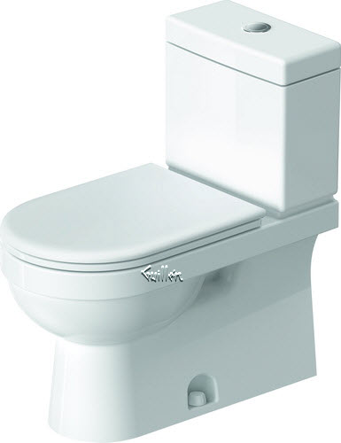 Duravit 0112010062; Happy D; elongated 2 piece toilet 1.28 gpf tank 0929100005; in White; Discontinued Product Nov 2020 Limited Stock;