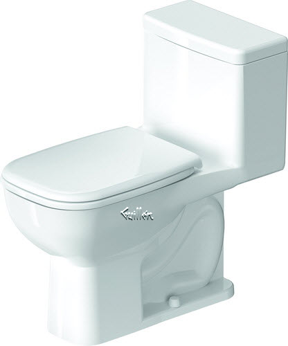 Duravit 0113010001; D-Code; One-piece toilet D-Code, , with mech., siphon jet, elongated, left trip lever; in White; ;