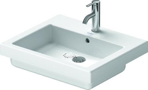 Duravit 03155500601; Vero; Vanity basin 55 cm ct basin with OF TP w / o TH WGL; in White; Discontinued Product Nov 2020 ;
