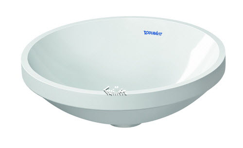 Duravit 0319370000; ; Undercounter basin 14 3 / 4" Architec circular with out overflow lavatory sink; in White; ;