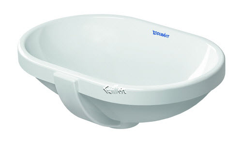 Duravit 0336430000; Foster; Undercounter basin 43 cm Foster w.overflow w / o tap platform; in White; ;
