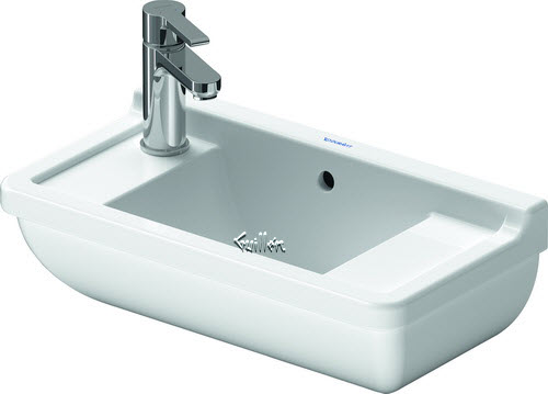 Duravit 07515000091; Starck 3; Handrinse basin 50 cm 3 with overflow WonderGliss; in White; Discontinued Product Nov 2020 ;