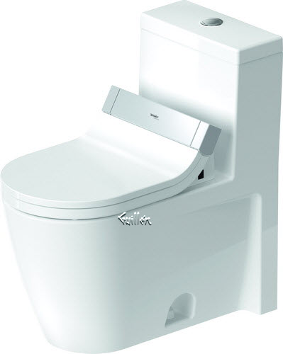 Duravit 2133510005; Starck 2; One-piece toilet 2 with mech., siphon jet, elong., HET, for SensoWash C single flush; in White; ;