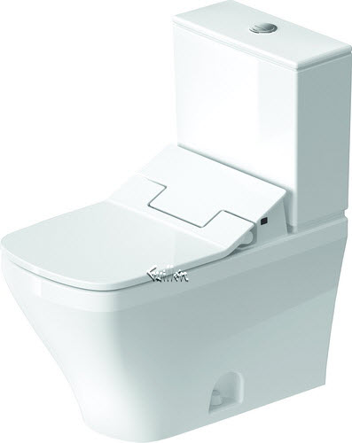 Duravit 2160510000; DuraStyle; Two-Piece toilet siphon jet, elongated, HET, dual flush; in White; ;