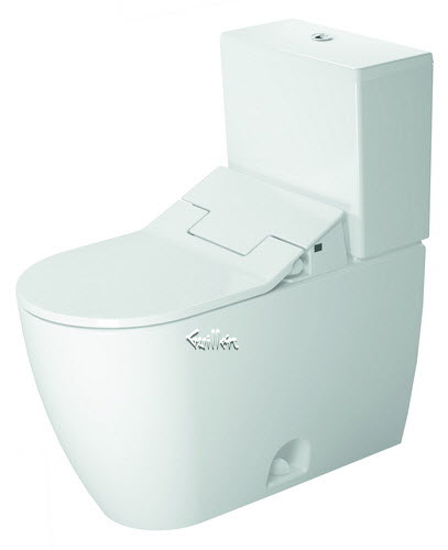 Duravit 21715100001; ME by STARCK; Two-Piece toilet ME by siphon jet elongated HET WGL; in White; ;