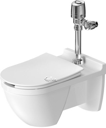 Duravit 2229090000; Starck 3; Toilet wall mounted 660 mm 3 siphon jet elongated visi.inlet; in White; ;