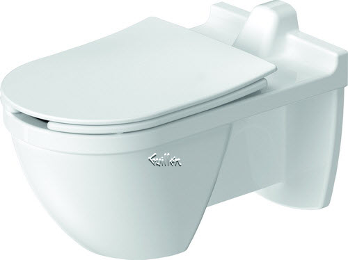 Duravit 2560090000; Starck 3; Toilet wall mounted 660 mm 3 siphon jet elongated conc.inlet; in White; ;