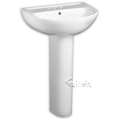 American Standard 0467004.020; Evolution; 22" pedestal lavatory 4" centers; in White
