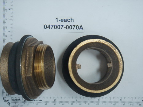 American Standard 047007-0070A; ; supply spud 1 1/2"" inch x 1 1/2"" inch inlet or outlet closet for toilet; in Unfinish