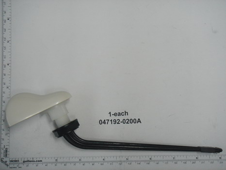American Standard 047192-0200A; ; plastic trip lever lh left hand 30 degree for toilet; in White