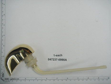 American Standard 047237-0990A; Chloe; plastic trip lever assembly for toilet; in Polished Brass
