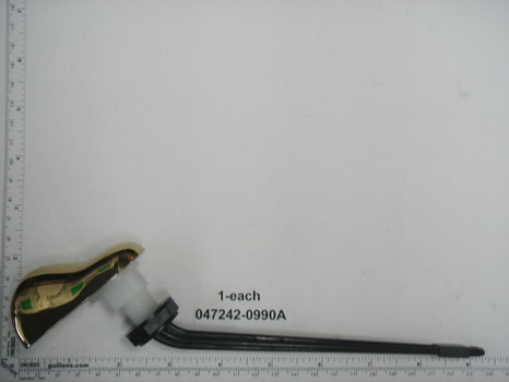 American Standard 047242-0990A; ; plastic trip lever assembly less logo for toilet; in Polished Brass