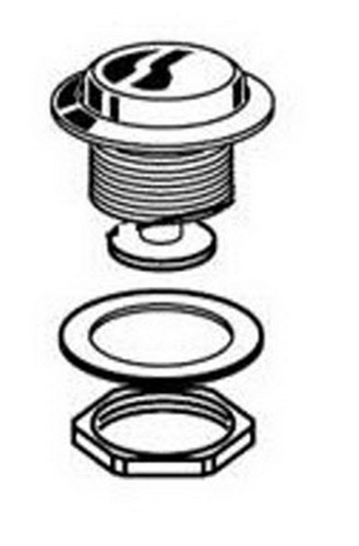 American Standard 047565-0200A; ; top mounted push button actuator for pressure assist toilet ; in White