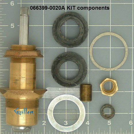 American Standard 066399-0020A cartridge stem transfer valve kit for bidet; in Chrome   021444-0400