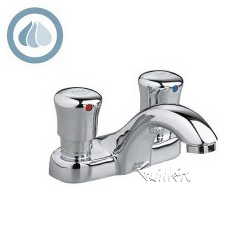 American Standard 1340227; ; metering centerset 4"" vandal resistant 0 .5 gpm less drain repair replacement technical part breakdown
