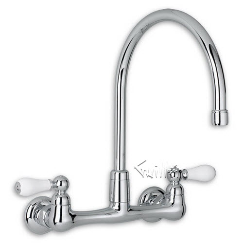 American Standard 7293252F15; Heritage; wall-mount faucet porcelain lever handle gooseneck spout repair replacement technical part breakdown