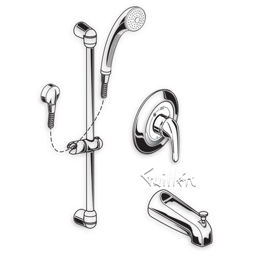 American Standard 1662225.002; ; commercial shower system 2.5 gpm; in Chrome; Discontinued Product