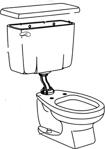 American Standard 2162; Baby Devoro; combination round front two piece toilet repair replacement technical part breakdown