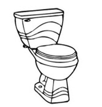 American Standard 2163.016, 2165.016; Linear Cadet; 1.6 gpf round front - elongated two piece toilet repair replacement technical part breakdown