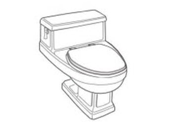 American Standard 2176.124; Heritage; 1.6 gpf elongated two piece toilet repair replacement technical part breakdown