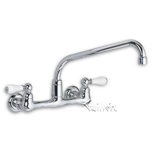 American Standard 7298252F15; Heritage; wall-mount kitchen 8"" spout porcelain lever repair replacement technical part breakdown