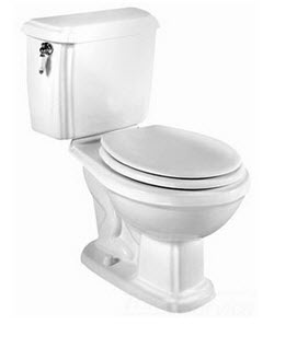 American Standard 4094.015; Antiquity; round front / elongated two piece 1.6 gpf toilet repair technical part breakdown