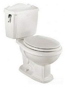 American Standard 4095.015; Repertoire; round front / elongated two piece 1.6 gpf toilet repair technical part breakdown
