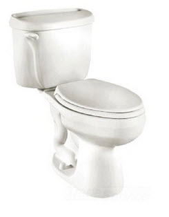 American Standard 4114.016; Cadet; round front two piece 1.6 gpf toilet repair technical part breakdown
