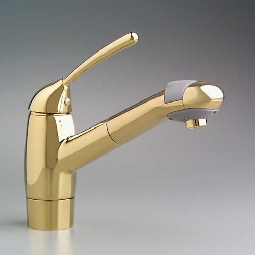 American Standard 4137.100; Culinaire; single control kitchen faucet with deluxe pull-out spray repair technical part breakdown