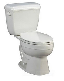 American Standard 4392.016; Colony; round front / elongated two piece 1.6 gpf toilet repair technical part breakdown