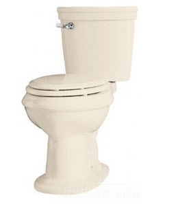 American Standard 4396.016; Standard Collection; elongated two piece 1.6 gpf toilet repair technical part breakdown