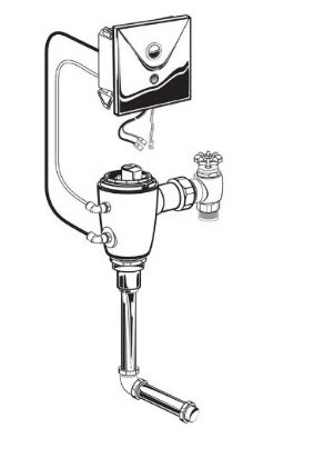 American Standard 6061.301; Selectronic; proximity urinal concealed 0.125 gpf repair technical part breakdown