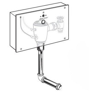 American Standard 6061.501; Selectronic; proximity urinal concealed 0.125 gpf repair technical part breakdown