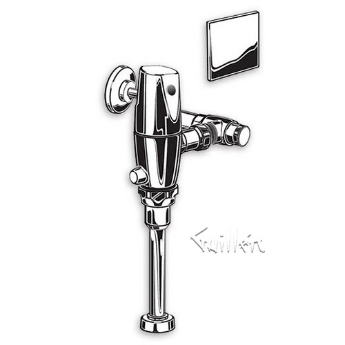 American Standard 6062025; ; selectronic exposed urinal flushometer m- 0.25 gpf repair replacement technical part breakdown