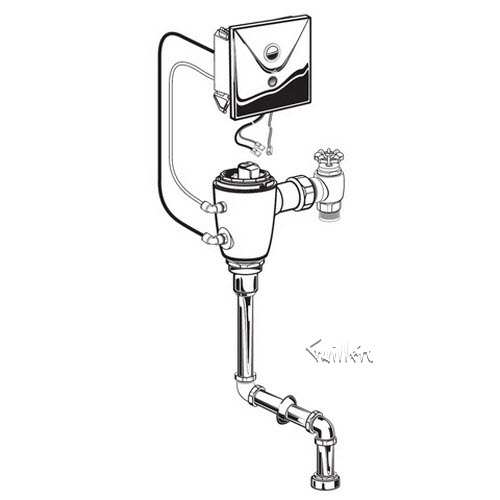American Standard 6062201; ; selectronic concealed flushometer ac 0.125 gpf 3/4 ts repair replacement technical part breakdown