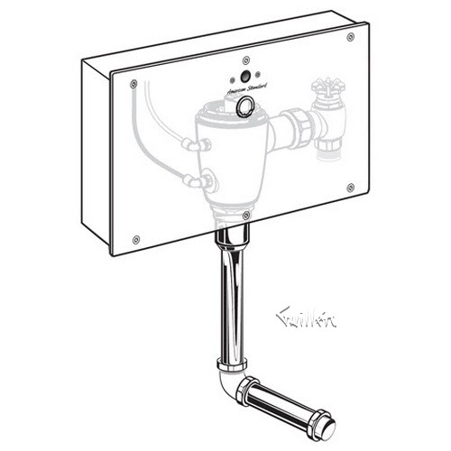 American Standard 6063515; ; selectronic concealed urinal wb flushometer dc .5 gpf 3/4 bs repair replacement technical part breakdown
