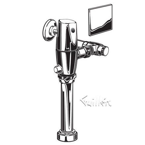 American Standard 6067121; ; selectronic exposed toilet flushometer ac 1.28 gpf repair replacement technical part breakdown