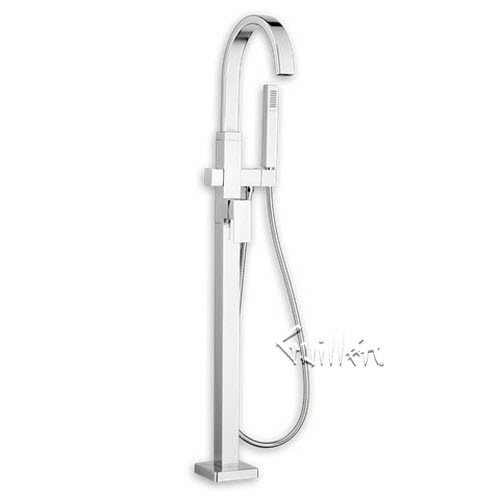 American Standard 7184951; Times Square; contemporary square floor mounted tub filler with personal hand held repair replacement technical part breakdown