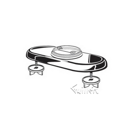 American Standard 705P400; ; 4"" deck plate for int selectronic faucet repair replacement technical part breakdown