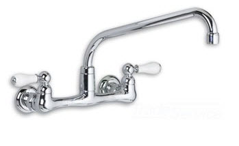 American Standard 7292, 7298; ; two handle exposed wall mount sink faucet repair technical part breakdown