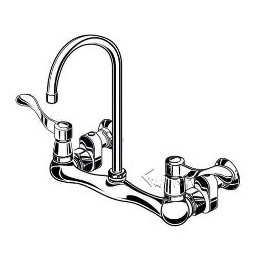 American Standard 7293172H; Heritage; wall-mount kitchen gooseneck spout offset shanks repair replacement technical part breakdown