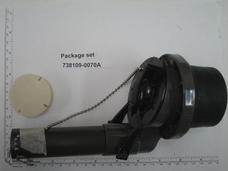 American Standard 738109-0070A; ; generic flush valve 6.50" height 1.6 gpf no mounting nut compression gasket with installation tool one piece toilet; in Unfinish   738069-0070A; 738105-0070A; 723X