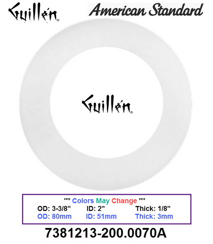American Standard 7381213-200.0070A;;__ 3-1/8in 2in; Flat seal gasket for Dual flush valve; in Unfinish