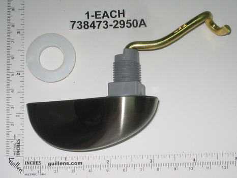 American Standard 738473-2950A; ; metal trip lever l.h.left hand trip lever assembly for pressure assist toilet; in Satin