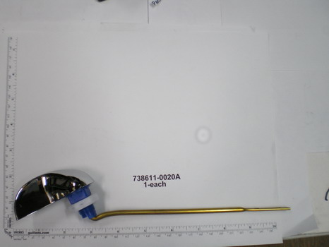 American Standard 738611-0020A; Champion; metal left hand trip lever for toilet; in Polished Chrome