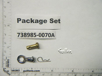 American Standard 738985-0070A; Champion 4 ; clevis pin assembly flush valve chain flapper; in Unfinish