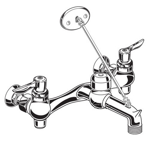 American Standard 8344012; ; service faucet fitting vaccum breaker strap cross service sink repair replacement technical part breakdown