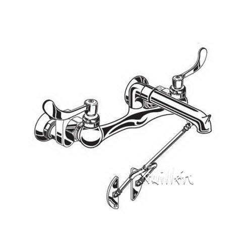 American Standard 8345115; Heritage; service faucet bolt bracket straps 10"" plain repair replacement technical part breakdown