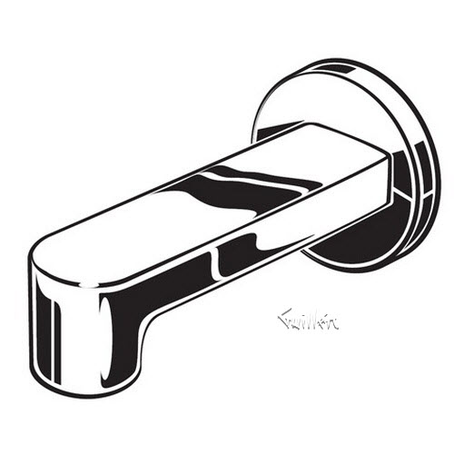 American Standard 8888092; Moments; slip-on tub spout repair replacement technical part breakdown