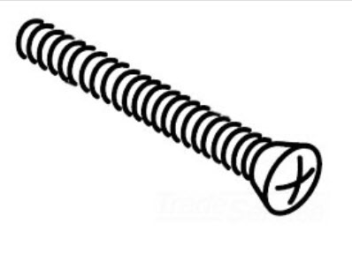 POR 918434-0020A escutcheon screws (2 in long)-chr Chrome